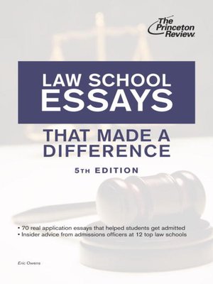 Law School Essays That Made a Difference - ebook